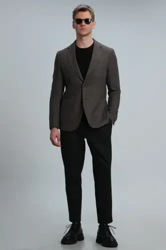 Gabrıel Sport Erkaklar uchun Blazer Ko'ylagi Slim Fit Jigarrang - LUFIAN (1)