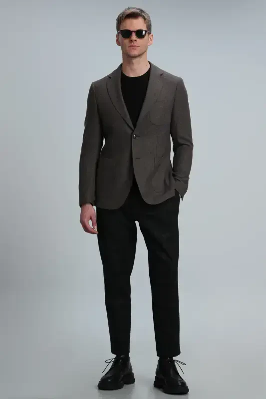 Gabrıel Sport Erkaklar uchun Blazer Ko'ylagi Slim Fit Jigarrang - 2