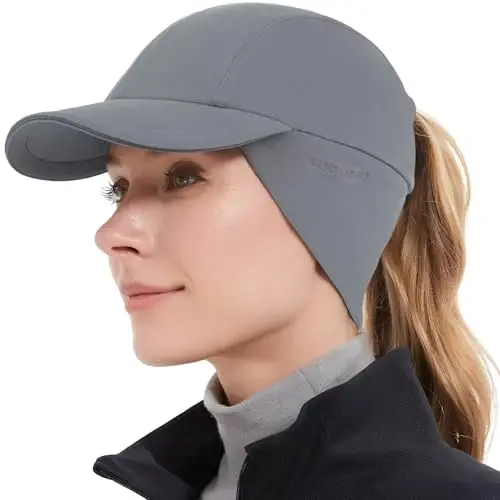 GADIEMKENSD Ayollar Qishki Aks Sado Beruvchi Fleece Quyruqli Shlyapa Pastga Tushuvchi Quloq Isitgich bilan - MODAZONE