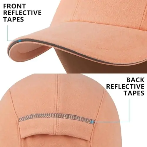 GADIEMKENSD Women's Winter Reflective Fleece Ponytail Hat with Drop Down Ear Warmer - 5