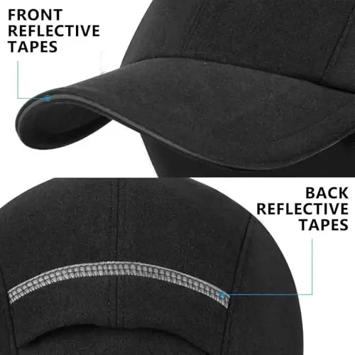 GADIEMKENSD Women's Winter Reflective Fleece Ponytail Hat with Drop Down Ear Warmer - 5