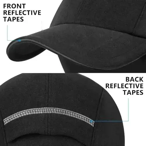 GADIEMKENSD Women's Winter Reflective Fleece Ponytail Hat with Drop Down Ear Warmer - 5