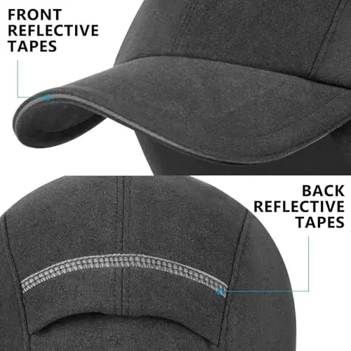 GADIEMKENSD Women's Winter Reflective Fleece Ponytail Hat with Drop Down Ear Warmer - 5