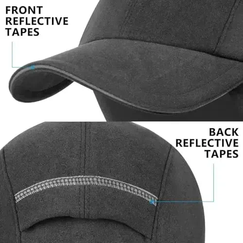 GADIEMKENSD Women's Winter Reflective Fleece Ponytail Hat with Drop Down Ear Warmer - 5