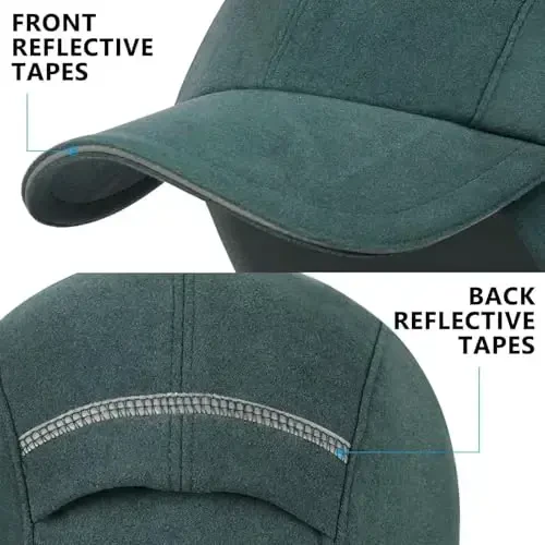 GADIEMKENSD Women's Winter Reflective Fleece Ponytail Hat with Drop Down Ear Warmer - 5