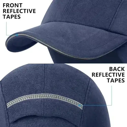 GADIEMKENSD Women's Winter Reflective Fleece Ponytail Hat with Drop Down Ear Warmer - 5