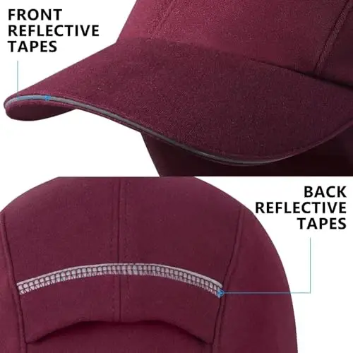 GADIEMKENSD Women's Winter Reflective Fleece Ponytail Hat with Drop Down Ear Warmer - 5