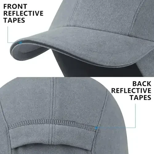 GADIEMKENSD Women's Winter Reflective Fleece Ponytail Hat with Drop Down Ear Warmer - 5