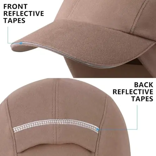 GADIEMKENSD Women's Winter Reflective Fleece Ponytail Hat with Drop Down Ear Warmer - 5