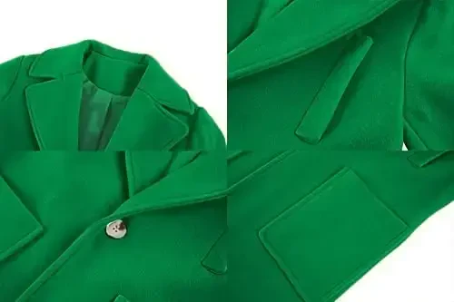 Gafeng Kids Toddler Boys Wool Blend Trench Coat Long Sleeve Mid Length Pea Overcoat Outerwear - 4