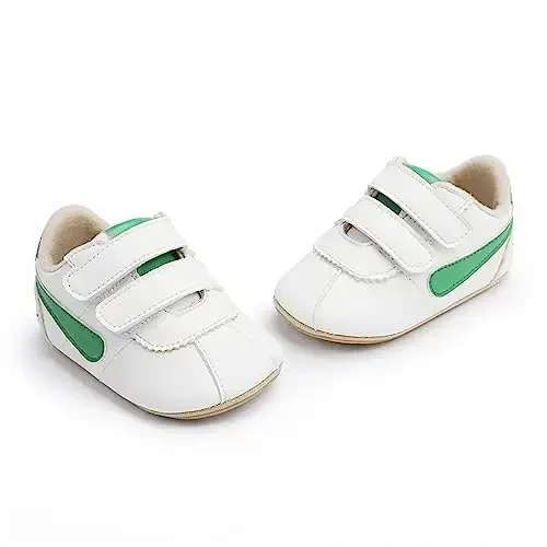 GAISUMMI Baby Boys Girls Shoes Infant High-Top PU Leather Sneakers Newborn Crib Flats Non-Slip Rubber Sole Unisex Toddler Prewalkers - GAISUMMI (1)