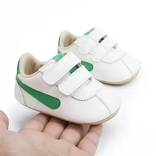 GAISUMMI Baby Boys Girls Shoes Infant High-Top PU Leather Sneakers Newborn Crib Flats Non-Slip Rubber Sole Unisex Toddler Prewalkers - 4