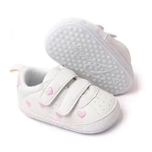 GAISUMMI Baby Boys Girls Shoes Infant High-Top PU Leather Sneakers Newborn Crib Flats Non-Slip Rubber Sole Unisex Toddler Prewalkers 