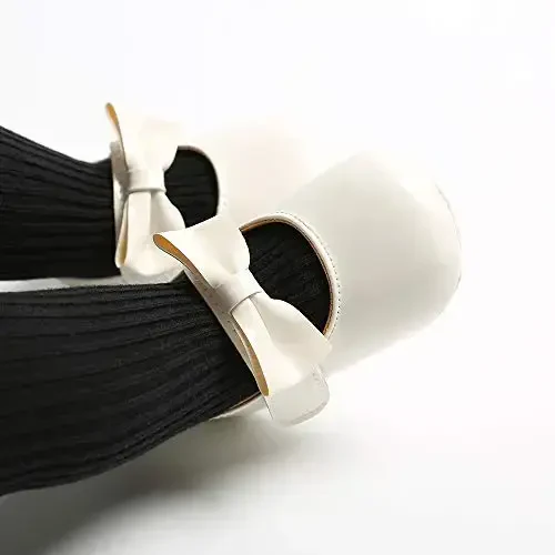 GAISUMMI Baby Girls Mary Jane Flats Shoes with Non-Slip Soft Rubber Sole Toddler First Walkers Princess Dress Shoes - 3