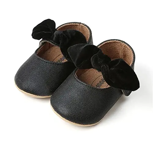 GAISUMMI Baby Girls Mary Jane Flats Shoes with Non-Slip Soft Rubber Sole Toddler First Walkers Princess Dress Shoes - GAISUMMI