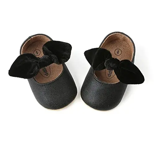 GAISUMMI Baby Girls Mary Jane Flats Shoes with Non-Slip Soft Rubber Sole Toddler First Walkers Princess Dress Shoes - 4