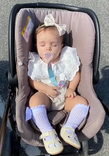 GAISUMMI Baby Girls Mary Jane Flats Sirpanmaydigan Yumshoq Rezina Taglikli Oyoq Kiyimlar Yürishni Endi Boshlagan Qizaloqlar uchun Malika Ko'ylak Poyabzallari - 5