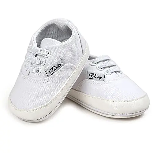 GAISUMMI Baby Boys Girls Shoes Infant High-Top PU Leather Sneakers Newborn Crib Flats Non-Slip Rubber Sole Unisex Toddler Prewalkers - 3
