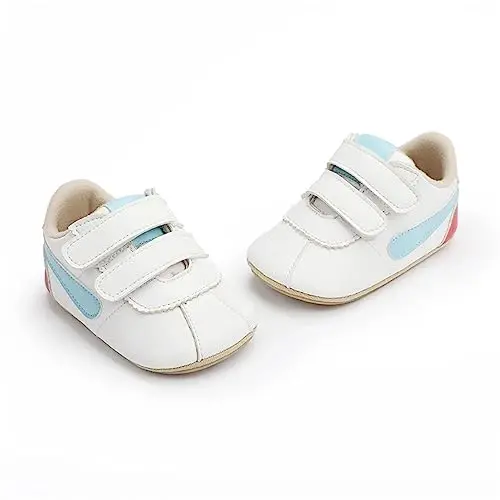 GAISUMMI Baby Boys Girls Shoes Infant High-Top PU Leather Sneakers Newborn Crib Flats Non-Slip Rubber Sole Unisex Toddler Prewalkers - GAISUMMI (1)