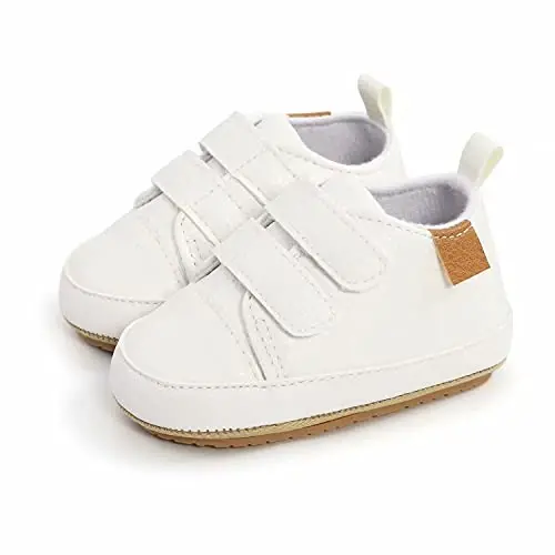 GAISUMMI Baby Boys Girls Shoes Infant High-Top PU Leather Sneakers Newborn Crib Flats Non-Slip Rubber Sole Unisex Toddler Prewalkers - 4