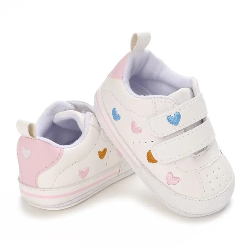 GAISUMMI Baby Boys Girls Shoes Infant High-Top PU Leather Sneakers Newborn Crib Flats Non-Slip Rubber Sole Unisex Toddler Prewalkers - 6