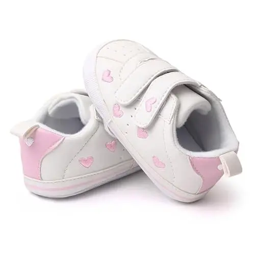 GAISUMMI Baby Boys Girls Shoes Infant High-Top PU Leather Sneakers Newborn Crib Flats Non-Slip Rubber Sole Unisex Toddler Prewalkers - 4