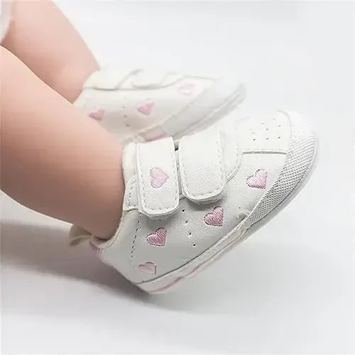 GAISUMMI Baby Boys Girls Shoes Infant High-Top PU Leather Sneakers Newborn Crib Flats Non-Slip Rubber Sole Unisex Toddler Prewalkers - 3