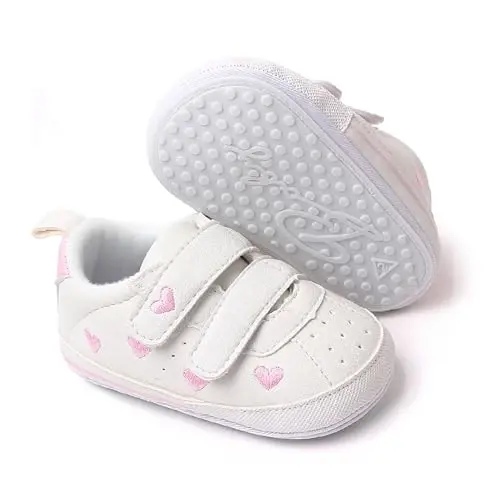 GAISUMMI Baby Boys Girls Shoes Infant High-Top PU Leather Sneakers Newborn Crib Flats Non-Slip Rubber Sole Unisex Toddler Prewalkers - GAISUMMI