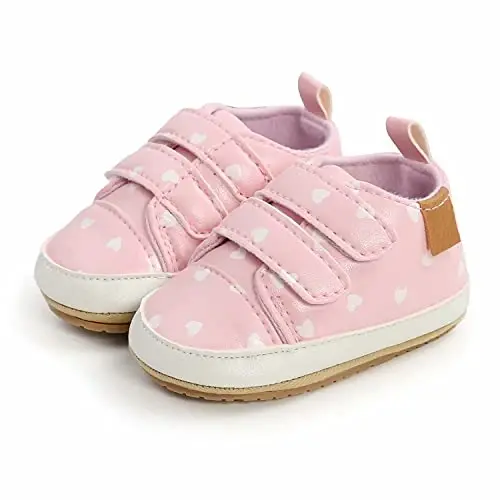 GAISUMMI Baby Boys Girls Shoes Infant High-Top PU Leather Sneakers Newborn Crib Flats Non-Slip Rubber Sole Unisex Toddler Prewalkers - 4