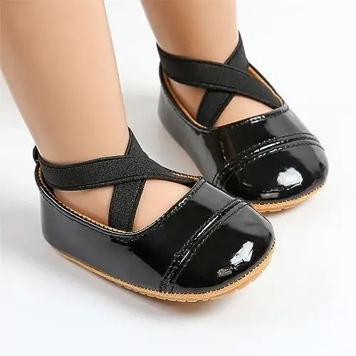 GAISUMMI Baby Girls Mary Jane Flats Shoes with Non-Slip Soft Rubber Sole Toddler First Walkers Princess Dress Shoes - 5