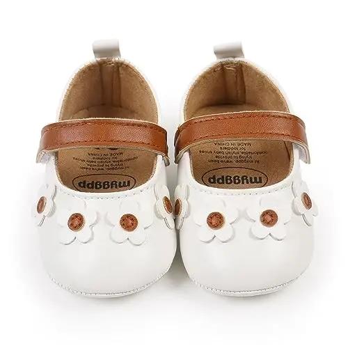 GAISUMMI Baby Girls Mary Jane Flats Shoes with Non-Slip Soft Rubber Sole Toddler First Walkers Princess Dress Shoes - 2