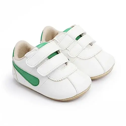 GAISUMMI chaqaloq o'g'il bolalar qizlar poyafzali Infant High-Top PU teri krossovkalari yangi tug'ilgan karavotlar Non-Slip rezina taglik Unisex Toddler Prewalkers - 3