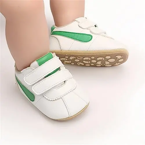 GAISUMMI chaqaloq o'g'il bolalar qizlar poyafzali Infant High-Top PU teri krossovkalari yangi tug'ilgan karavotlar Non-Slip rezina taglik Unisex Toddler Prewalkers - 5