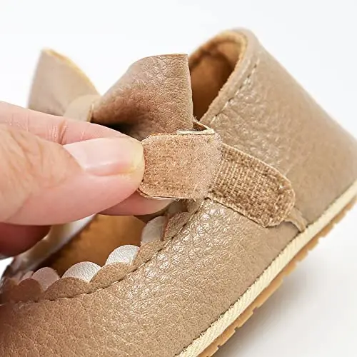 GAISUMMI Chaqaloq Qizlar Mary Jane Poyabzallari Sirpanmaydigan Yumshoq Rezina Taglikli Go'dak Birinchi Yuruvchilar Princess Libos Poyabzallari - 7