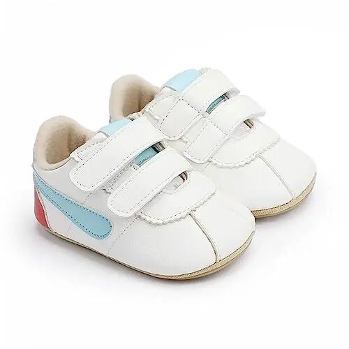 GAISUMMI Baby Boys Girls Shoes Infant High-Top PU Leather Sneakers Newborn Crib Flats Non-Slip Rubber Sole Unisex Toddler Prewalkers - 4