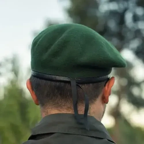 Gajaous British Military Berets for Men and Women,Wool and Leather Beret Hats,Multiple Colours Army Beret - 2