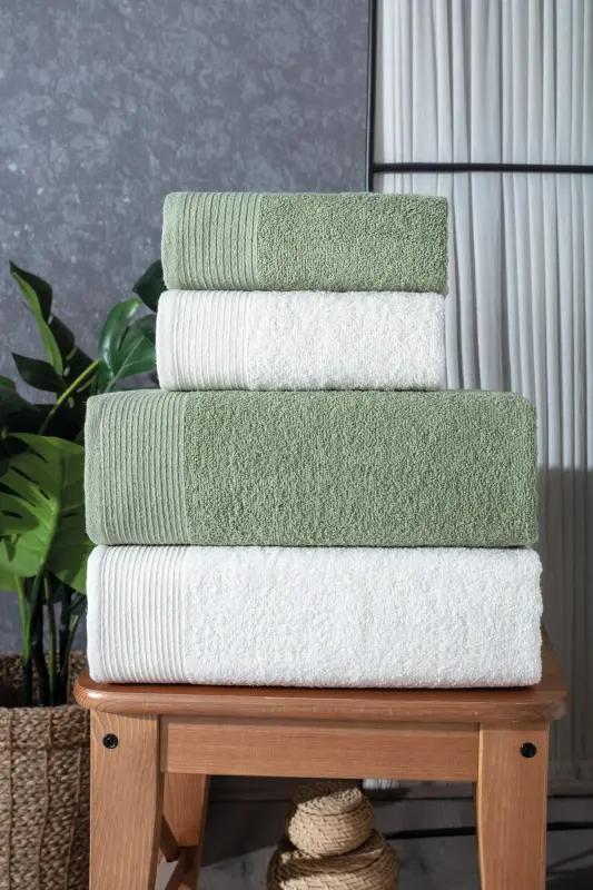 Gala 4-Piece Bath Towel Set | Towel | H - GÜVENAL