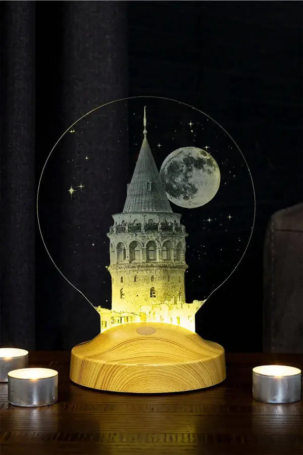 Galata Tower LED Lamp, Istanbul Souvenir Night Light, Personalized Birthday Gift Lamp - 13