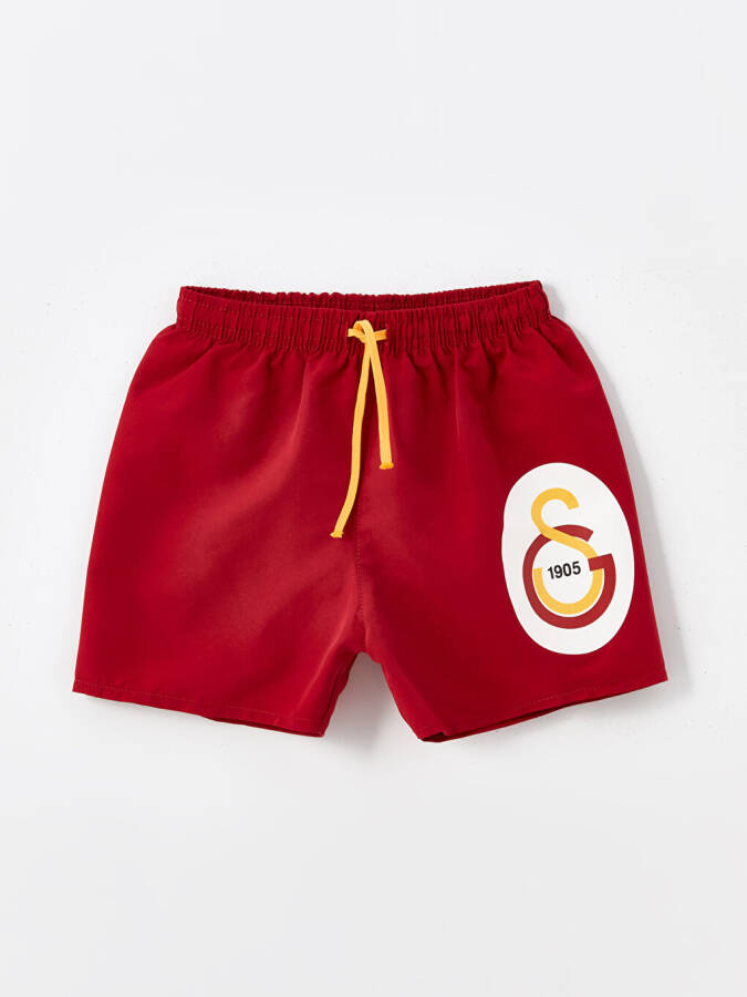 Galatasaray Printed Baby Boy Swimsuit with Bike Collar - 7