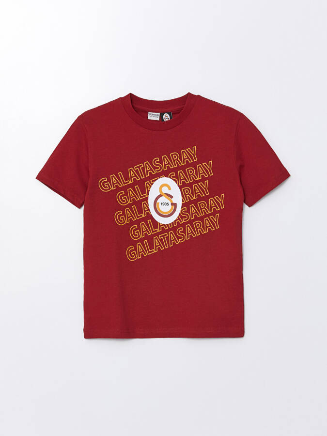 Galatasaray Printed Short Sleeve Boys T-Shirt with Crew Neck - 3