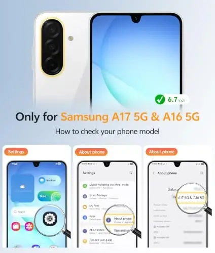 Galaxy A17/A16 5G Telefon Kılıfı için FNTCASE, Magsafe Uyumlu, Ekran Koruyucu | Yarı Saydam Mat, 14FT Askeri Sınıf Düşme Koruması, İnce Darbeye Dayanıklı Koruyucu, Samsung A 17 A 16 Kılıfı için, Ultramarin - 2