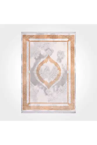 Galaxy Collection 13416 Bamboo Textured Viscose Acrylic Living Room Carpet Runner-Gold 2 - 5