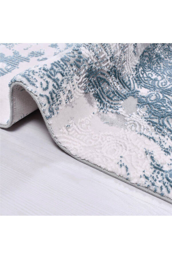 Galaxy Collection 13620 Silk Bamboo Textured Viscose Acrylic Hallway Kitchen Hall Carpet Runner - 2