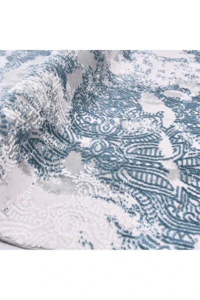 Galaxy Collection 13620 Silk Bamboo Textured Viscose Acrylic Hallway Kitchen Hall Carpet Runner - 3