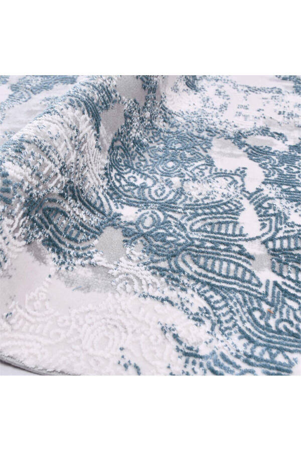 Galaxy Collection 13620 Silk Bamboo Textured Viscose Acrylic Hallway Kitchen Hall Carpet Runner - 3