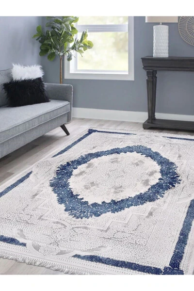 Galaxy Collection 13624 Bamboo Texture Viscose Acrylic Hallway Living Room Rug Runner - EMIN HALI