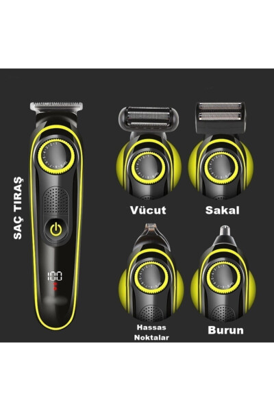 Galaxy Hair Beard Body Shaver 5 in 1 Cordless Men's Shaving Personal Care Kit - 3