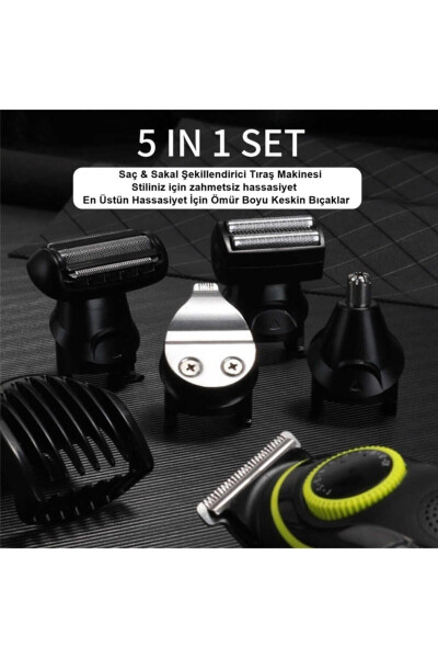 Galaxy Hair Beard Body Shaver 5 in 1 Cordless Men's Shaving Personal Care Kit - 4