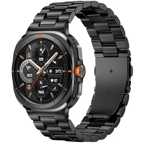 Galaxy Watch Ultra 47mm (2024) uchun AIRSPO Bandlar, Samsung Galaxy Watch 7 Ultra Band Erkaklar uchun Bo'shliqsiz Metall Biznes Bilaguzuk Tasmasi almashtirish Bilaguzuk - 1