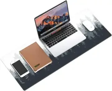 Galdas Gaming Mouse Mat O'rmon Fon Rasmi XXL XL Katta Mouse Mat Uzun Kengaytirilgan Mouse Pad Stol Matı Sirpanmaydigan Kauchuk Sichqoncha Padlari Tikilgan Qirralari Yupqa Pad (31.5 x 11.8 x 0.12 Dyuym) Daraxt 